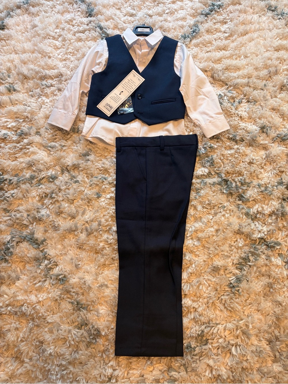 Ollie’s Place Classic White Button-Down Shirt with vest and pants set - NWT - Picture 2 of 5